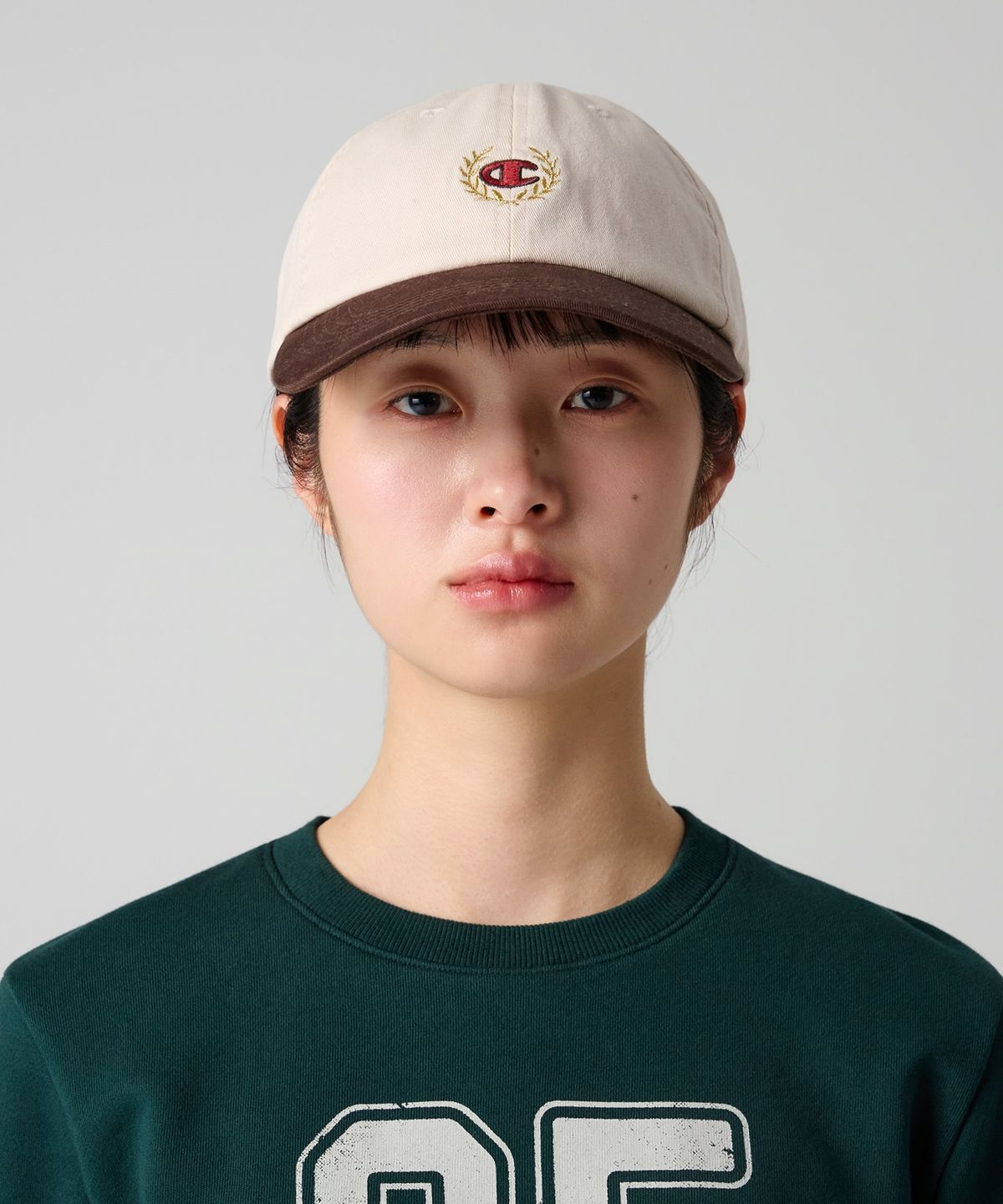 챔피온(CHAMPION) C로고 컬러블록 볼캡 Brown