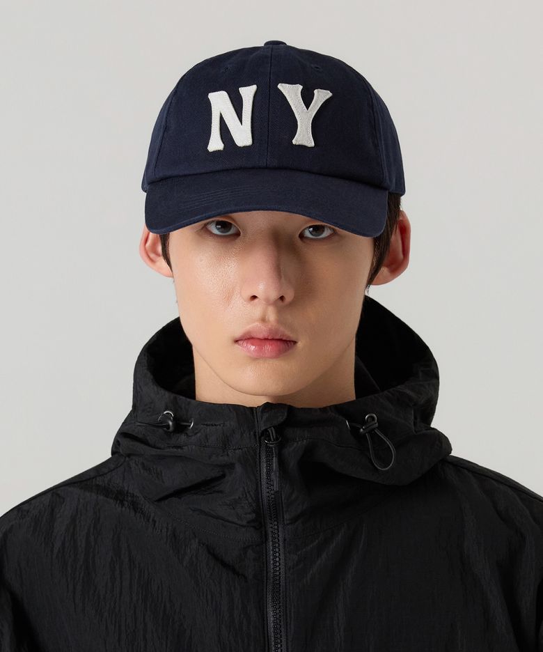 NY 아플리케 볼캡 Navy