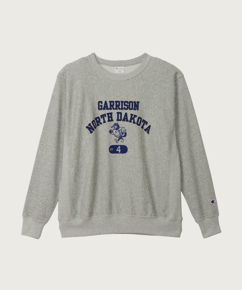 리버스위브 루즈핏 그래픽 스웨트셔츠 Oxford Grey