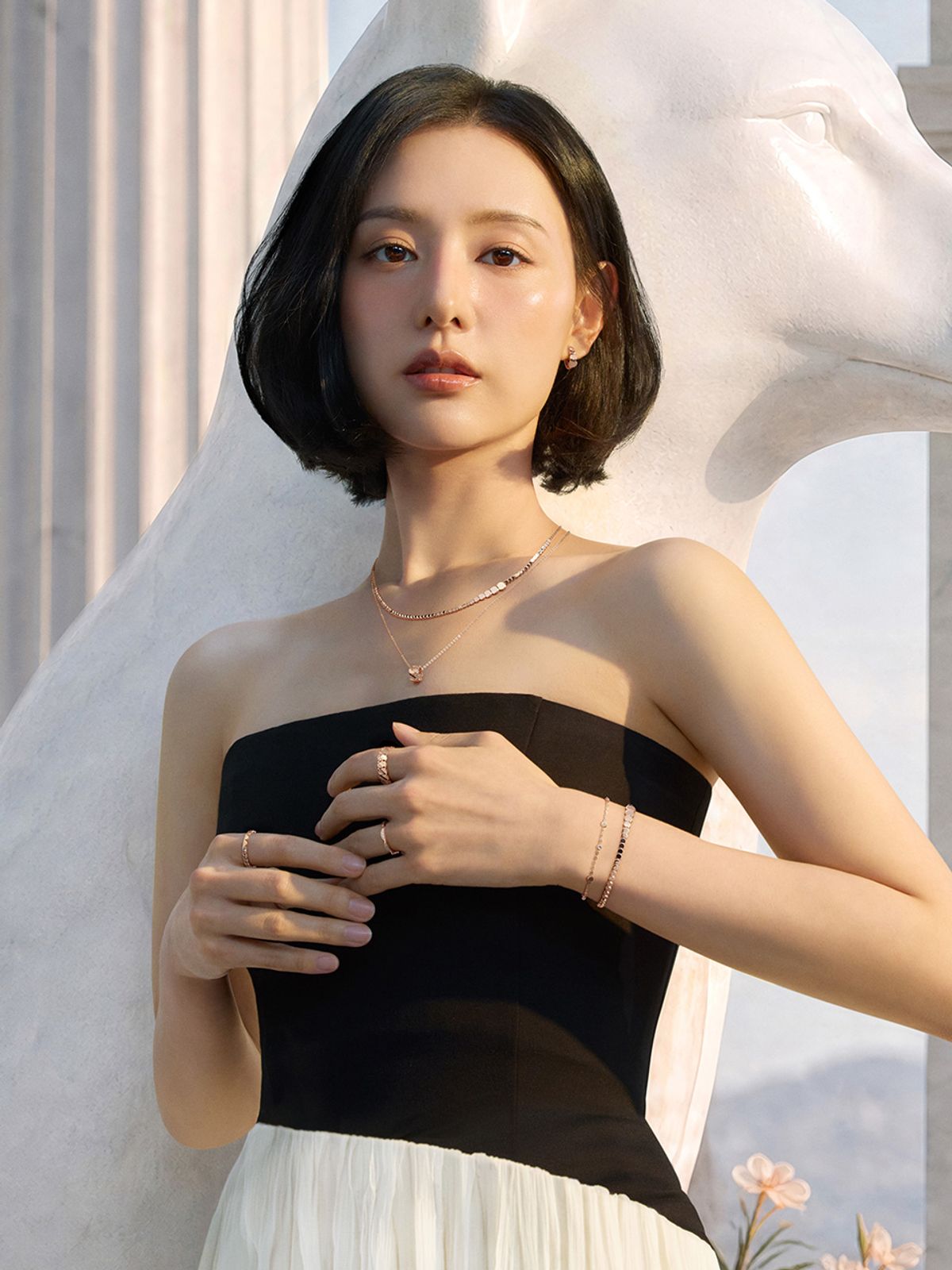 스톤헨지(STONEHENGE) 달빛 14K 로즈골드 목걸이 SA26A14U
