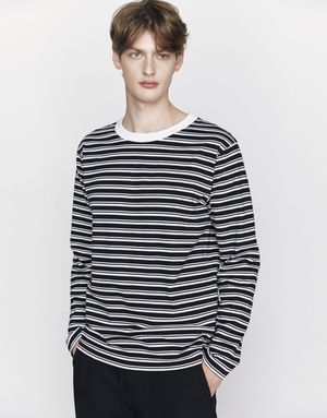 헤비코튼 스트라이프 긴팔 티셔츠 026503 [2color]