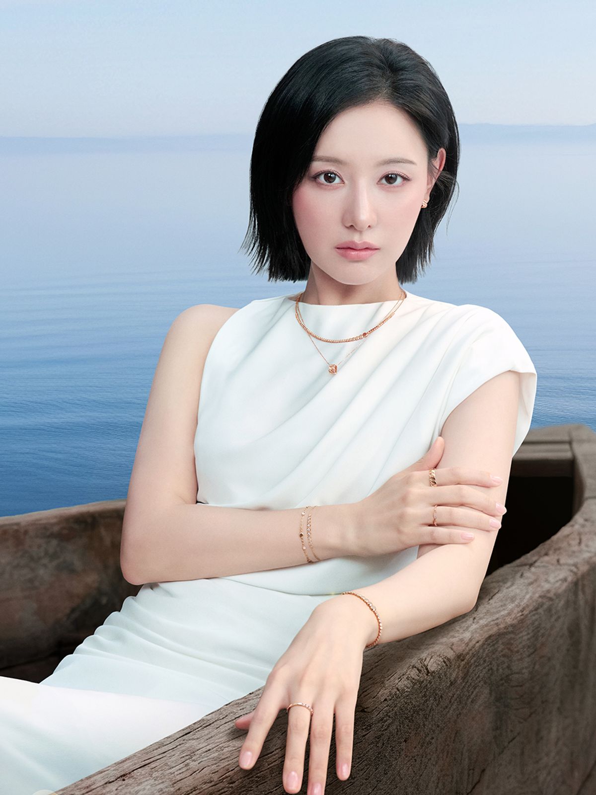 스톤헨지(STONEHENGE) 달빛 14K 로즈골드 귀걸이 SA26A15U