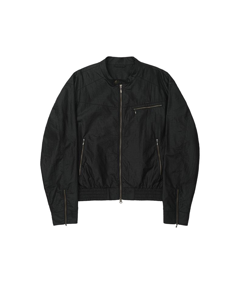 Coated Nylon Zip Jacket [BLACK]_SEJK034BLACK