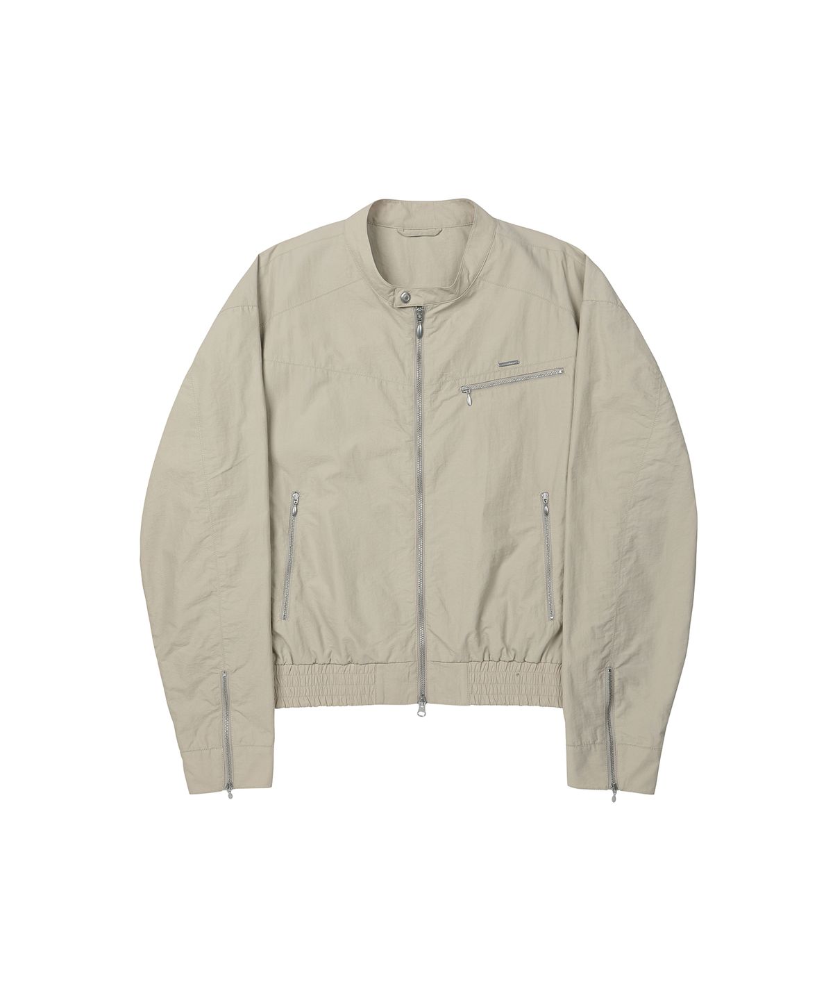 세컨모놀로그(SECONDMONO) Coated Nylon Zip Jacket [BEIGE]_SEJK034BEIGE