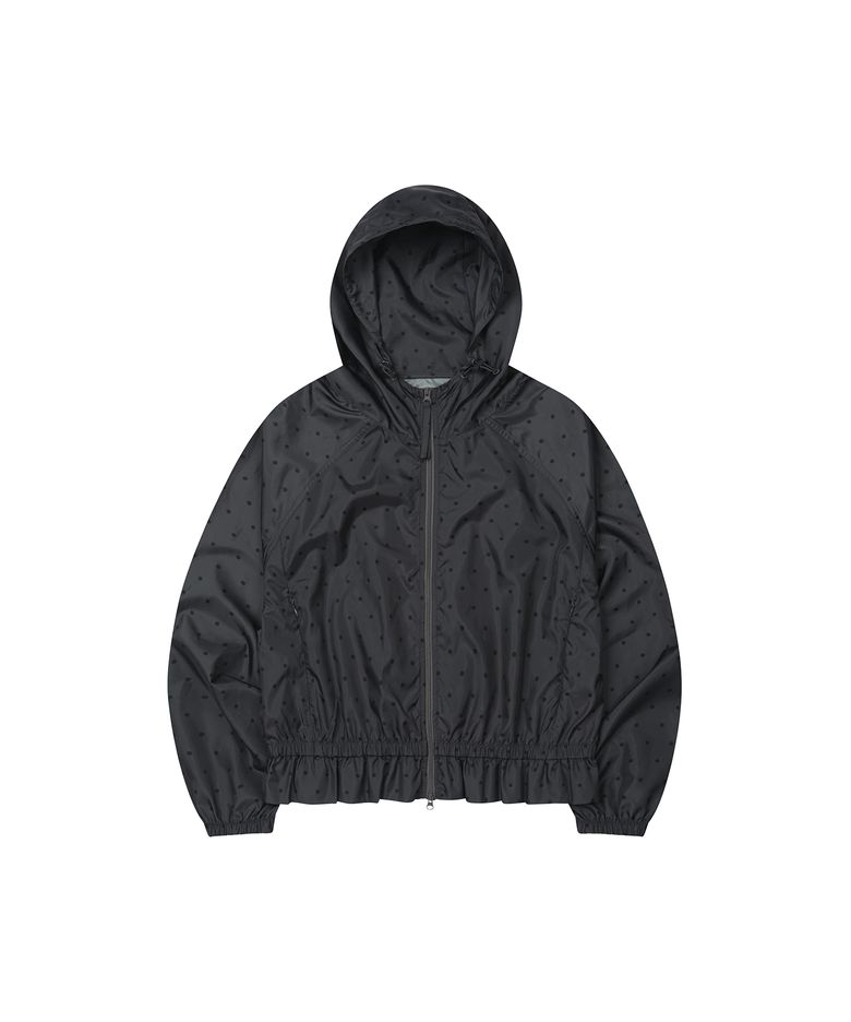 Ruffle Dot Windbreaker [DOTDGRAY]_SEWJK002DOTDGRAY
