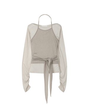 W.(SET)Tie Detail Layered Set Top [OATMEAL]_SEWTS025OATMEAL