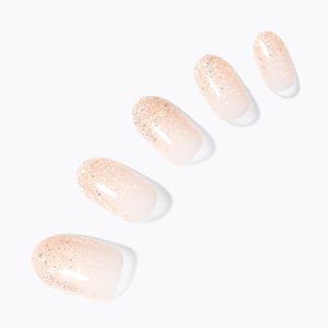 데싱디바 매직프레스 골드 샤워 (롱 오발) 네일팁