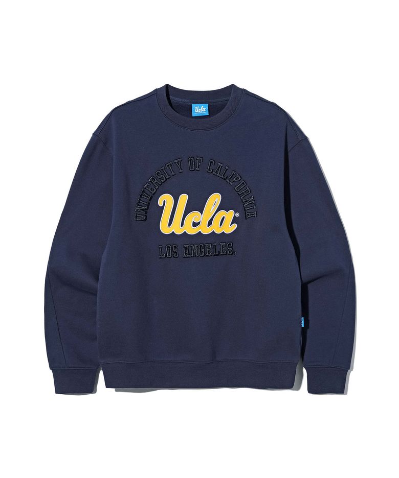 남녀공용 UCLA 기모 베어 맨투맨[NAVY](UC2LTK2)