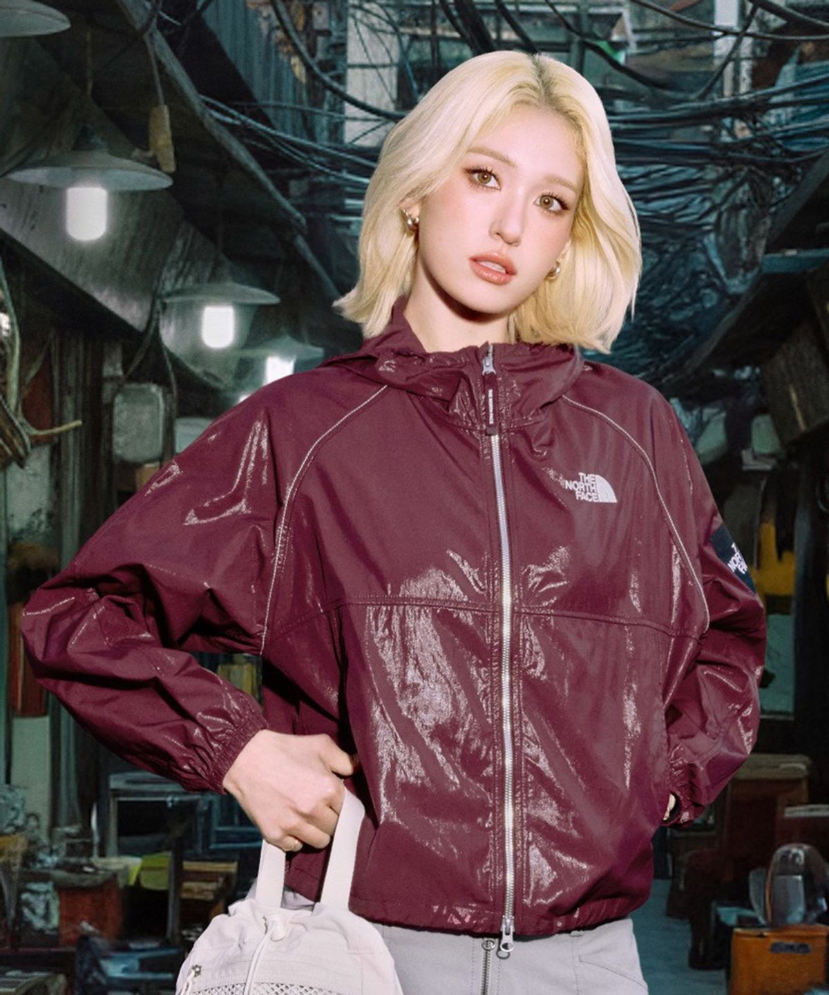 노스페이스(THE NORTH FACE) NJ3BS32L 여성 노벨티 올레마 후디 WINE