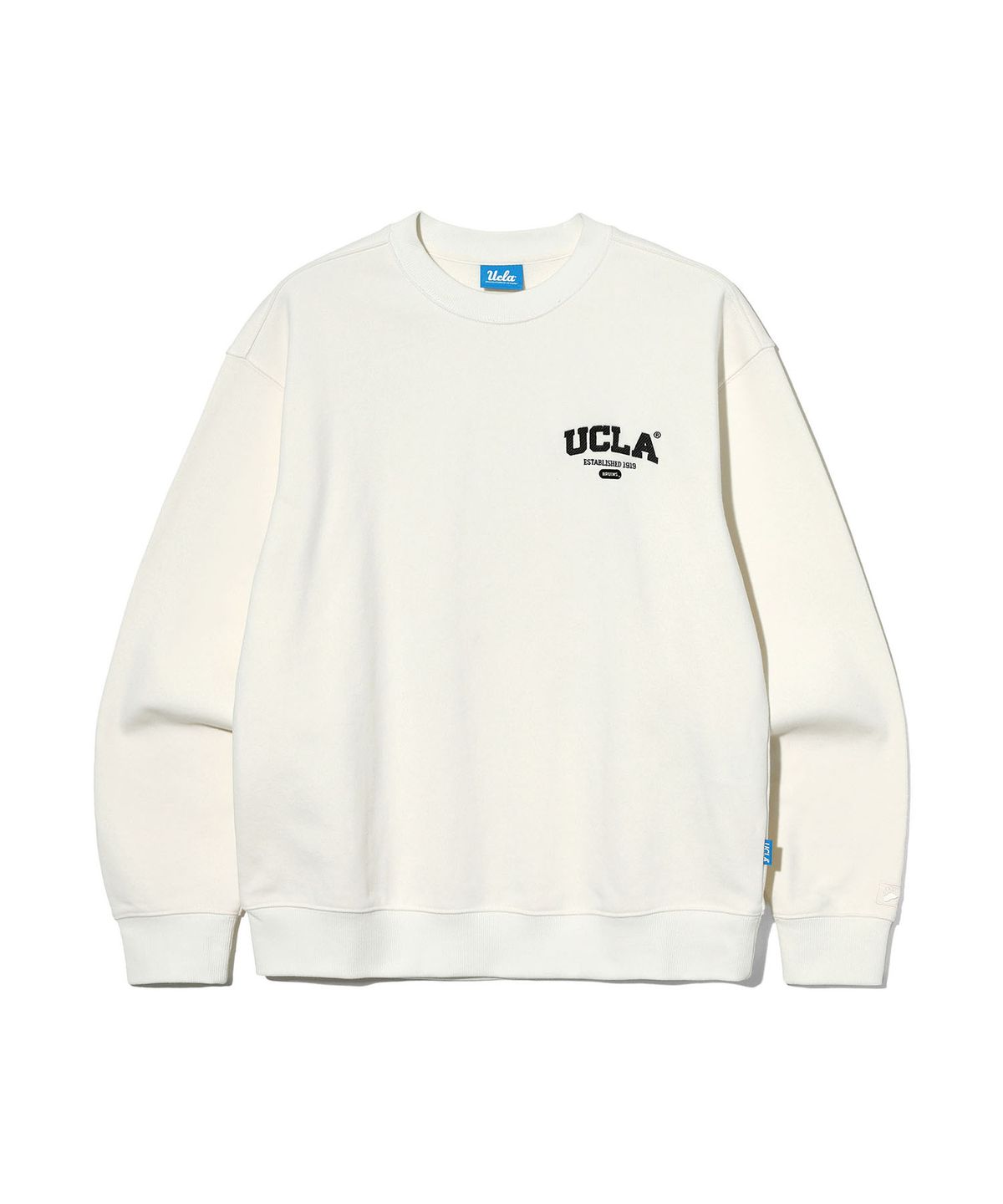 유씨엘에이(UCLA) 남녀공용 UCLA 베이직 로고 맨투맨[IVORY](UC2LTK4)