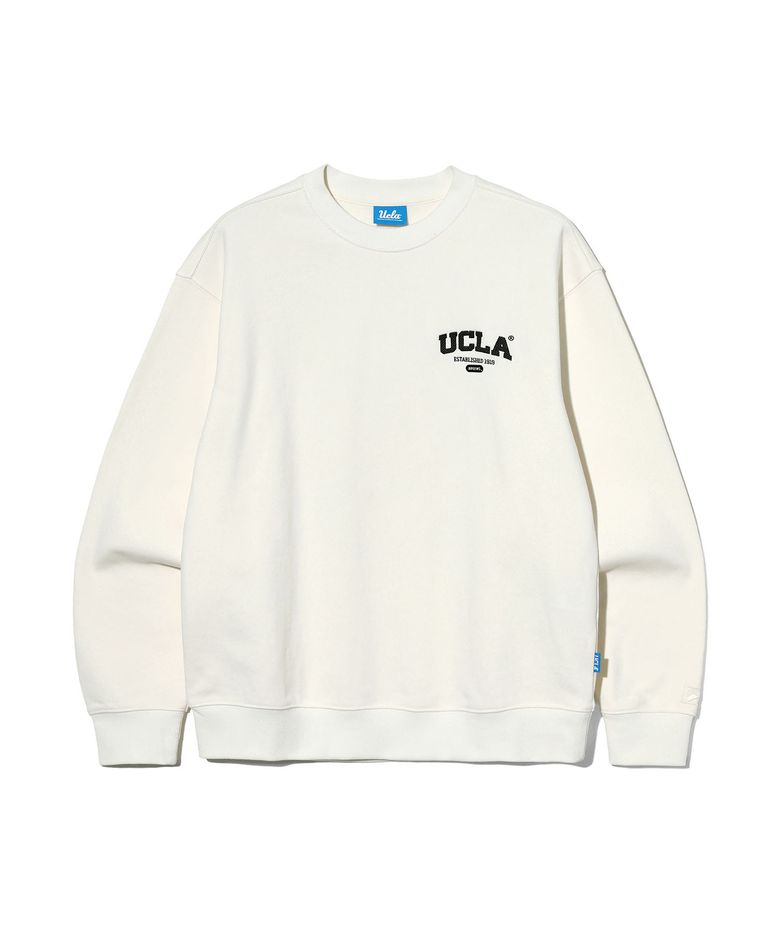남녀공용 UCLA 베이직 로고 맨투맨[IVORY](UC2LTK4)