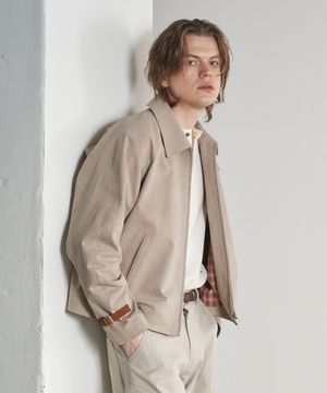 플랩 해링턴 워크 자켓 (베이지)