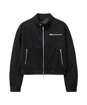 하이픈 크롭 대시 자켓 (블랙)