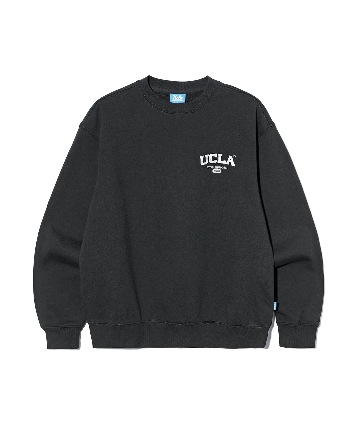 유씨엘에이(UCLA) 남녀공용 UCLA 베이직 로고 맨투맨[BLACK](UC2LTK4)