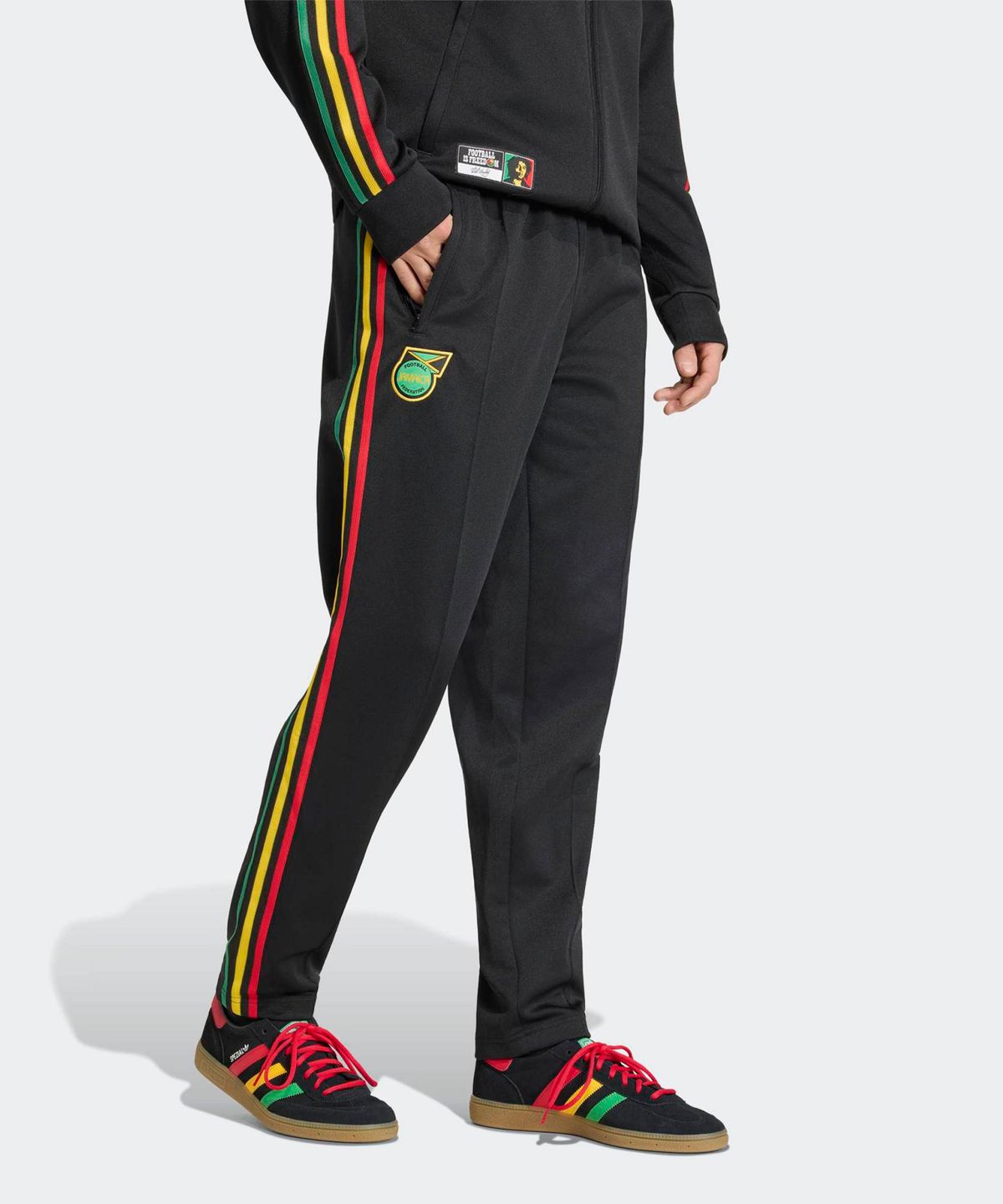 아디다스(ADIDAS) 자메이카 26 밥 말리 트랙 팬츠 - 블랙 / JY5226