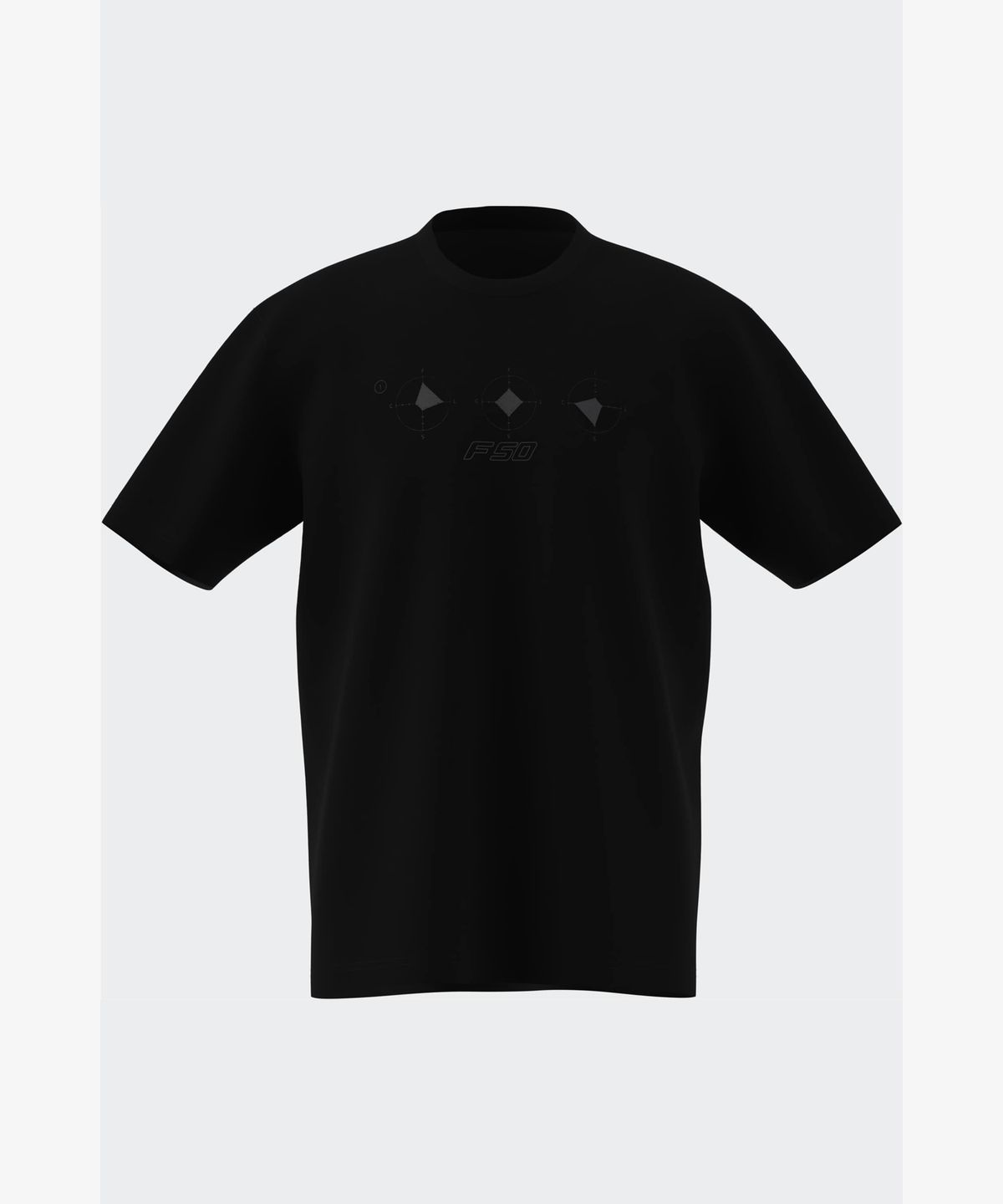아디다스(ADIDAS) 쇼트 슬리브 F50 그래픽 티셔츠 - 블랙 / KE2673