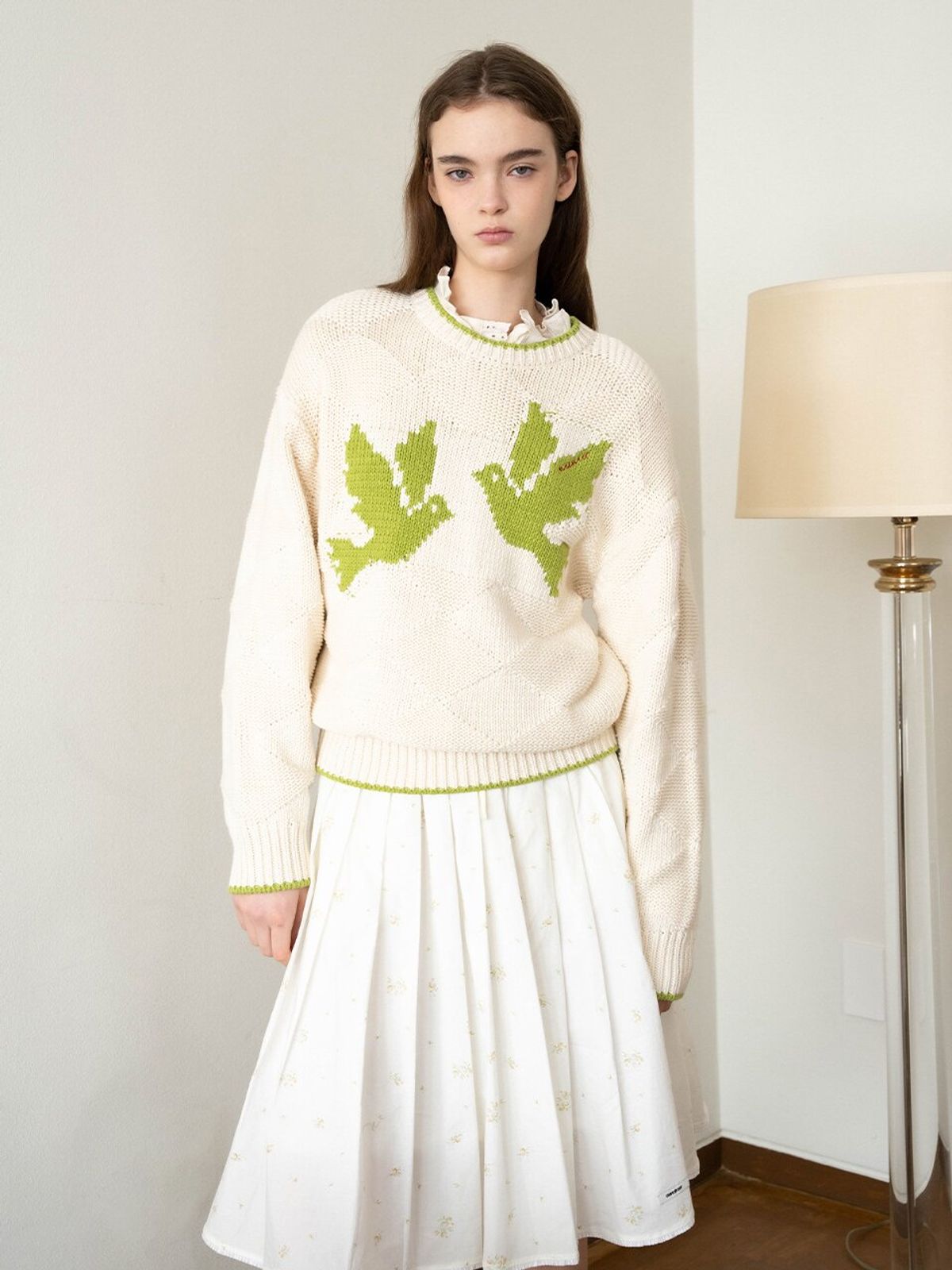 뮈뮈에르(MUEMUER) Bird Jacquard Pullover MU2611PO103M