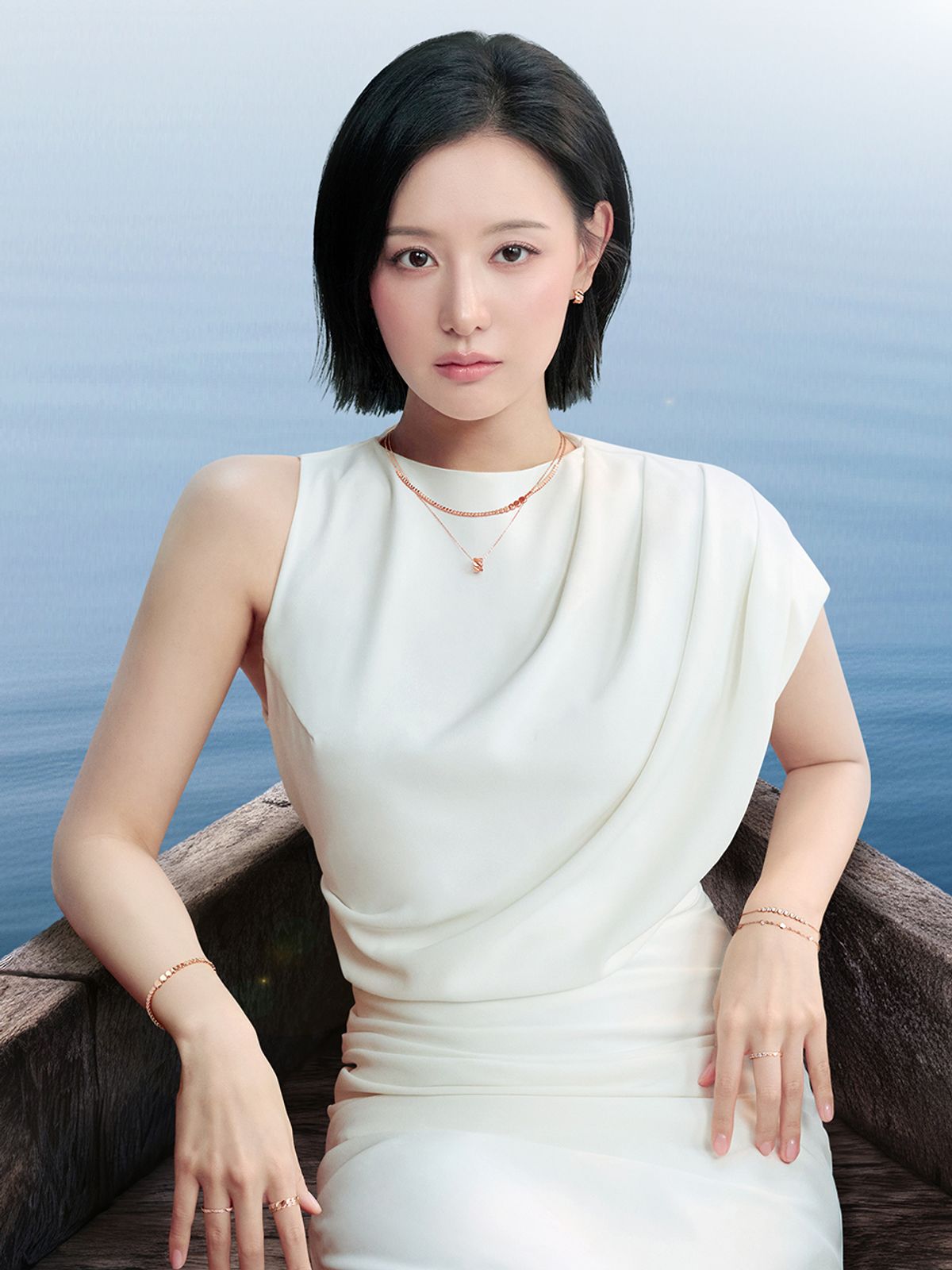 스톤헨지(STONEHENGE) 달빛 14K 로즈골드 반지 SA26A20U
