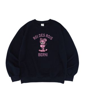 로아드로아 X 베르니 ROA WITH BERNI 로고 맨투맨 (네이비)