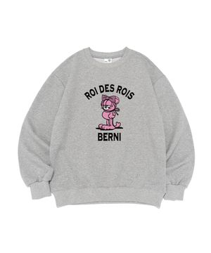 로아드로아 X 베르니 ROA WITH BERNI 로고 맨투맨  (그레이)