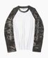CAMO WAFFLE RAGLAN LONG SLEEVE WHITE
