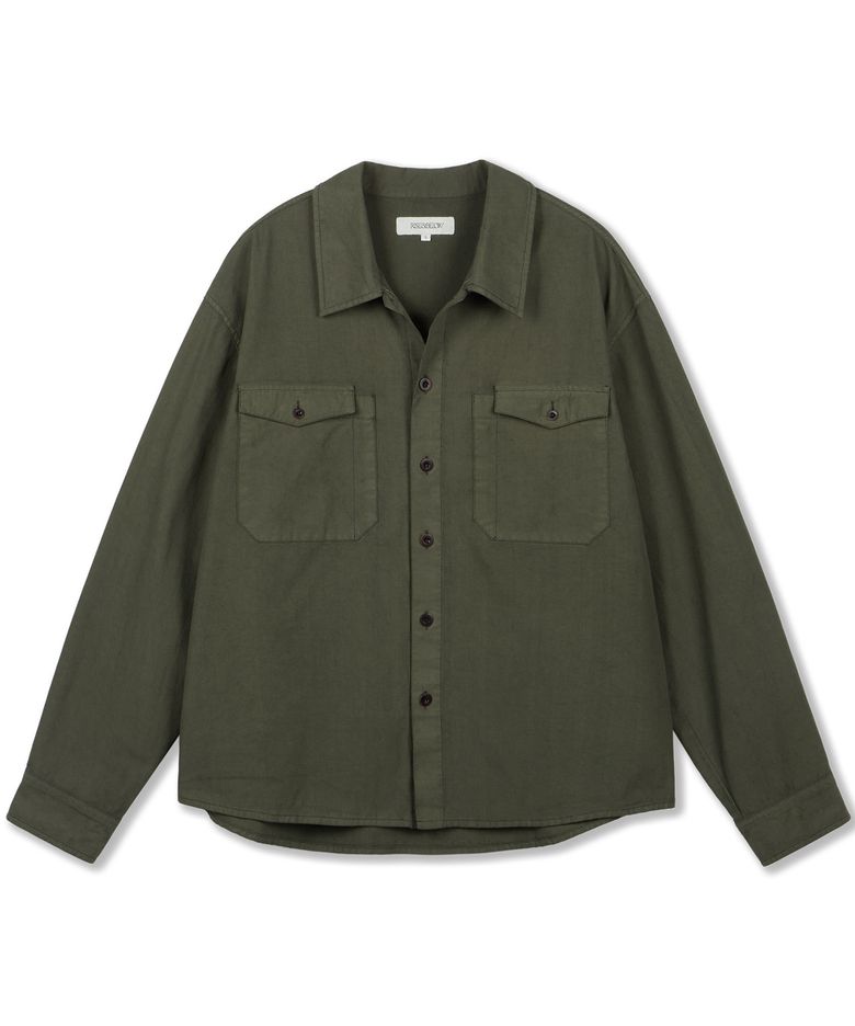 유틸리티 오버 셔츠 SUMMER GABARDINE OLIVE