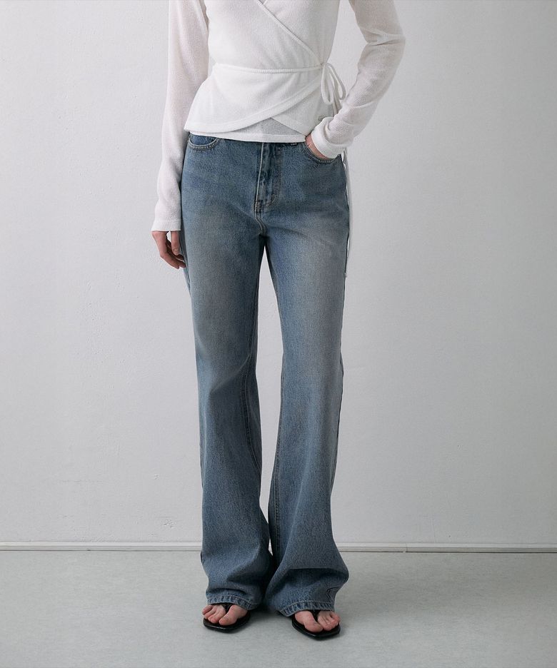 [기장선택]Semi-Bootcut Denim[LMBFSP25DN5202-1]-Medium blue