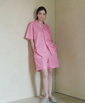 [uni] 클래식 엘로이즈 반팔 파자마 셋업 핑크
