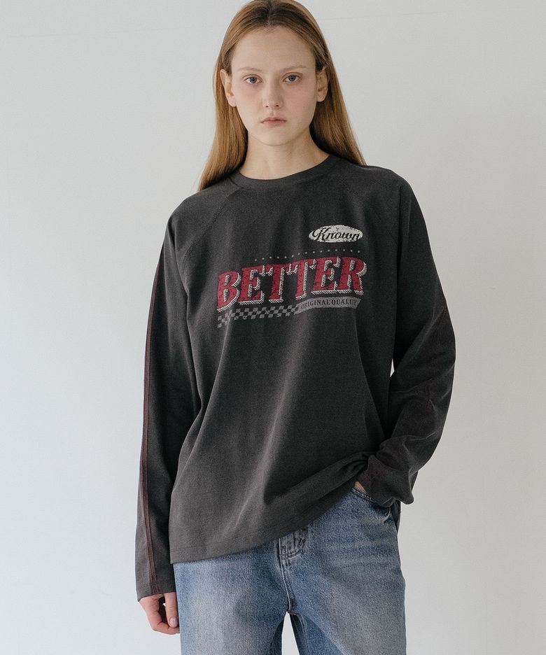 Bricks raglen longsleeve T-shirt [KNSS05TS25]_Charcoal