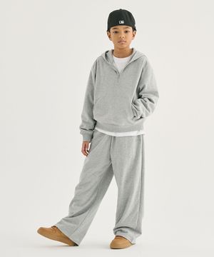 릴렉스드 크롭 스웻 셋업 (멜란지그레이)