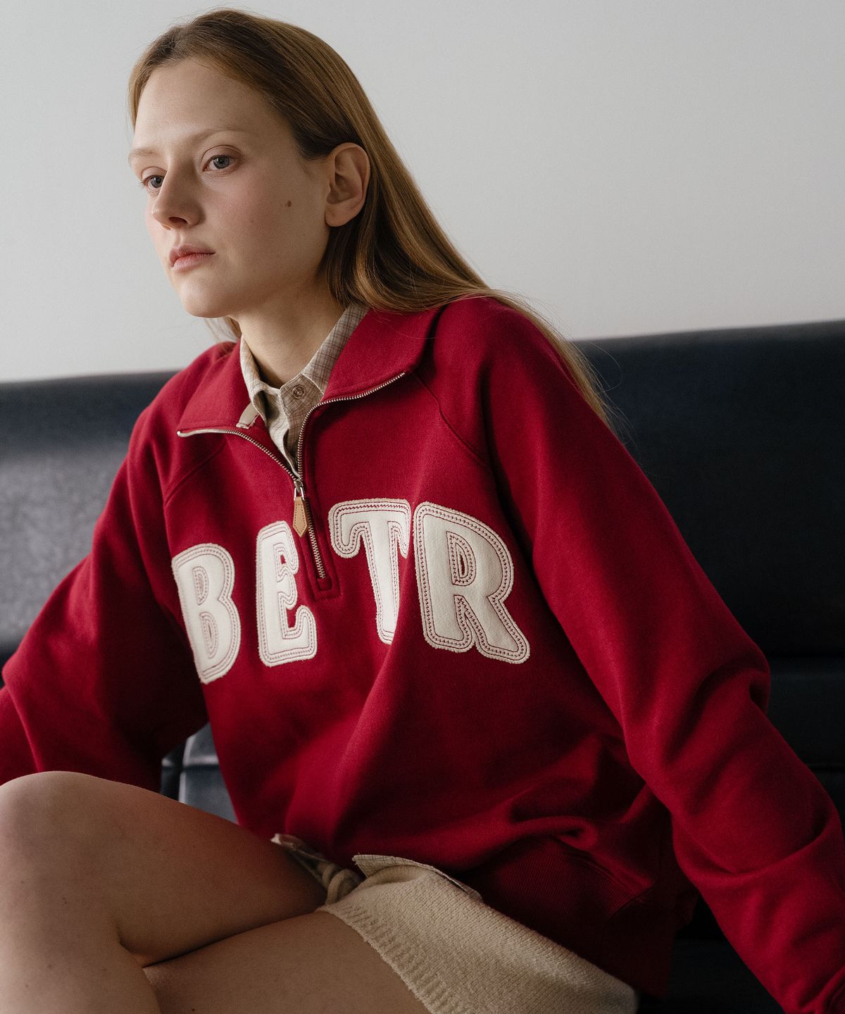 노운베러(KNOWNBETTER) BETR half zip-up MTM [KNSS05TS08]_Burgundy