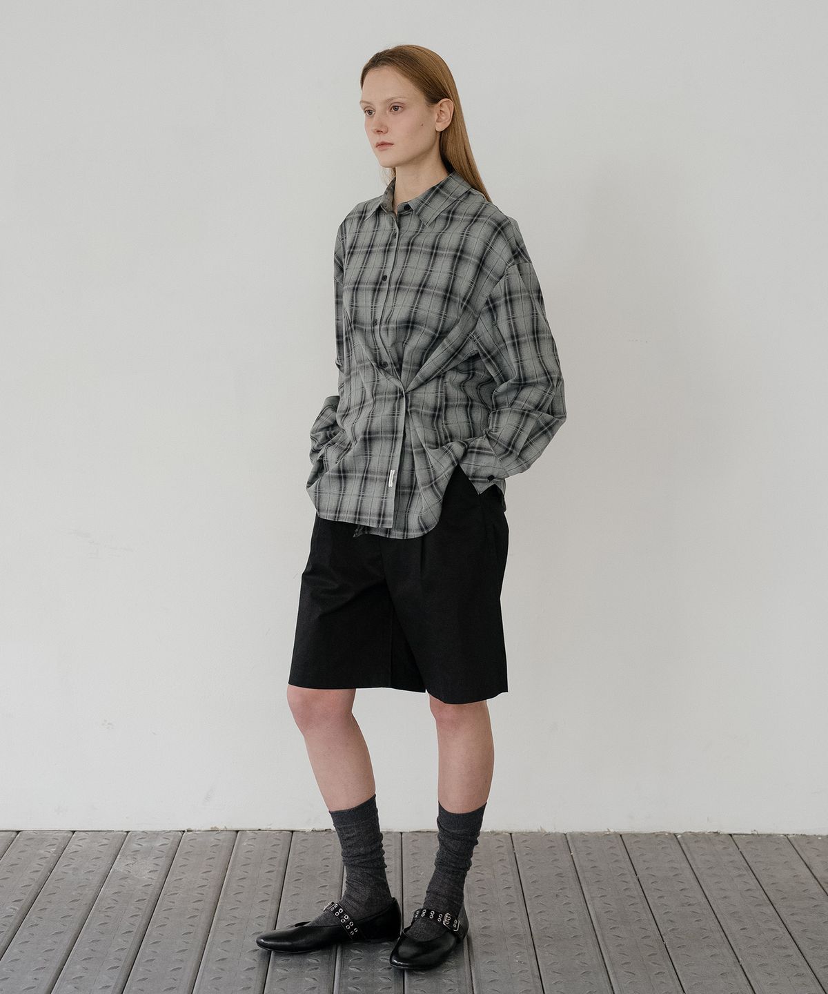 노운베러(KNOWNBETTER) Oversized check shirt [KNSS05SH03]_Mint
