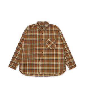 [Tokyo Design Collective] YD 플래드 롱슬리브 셔츠 - 레더 브라운 / 0YH3P-C39