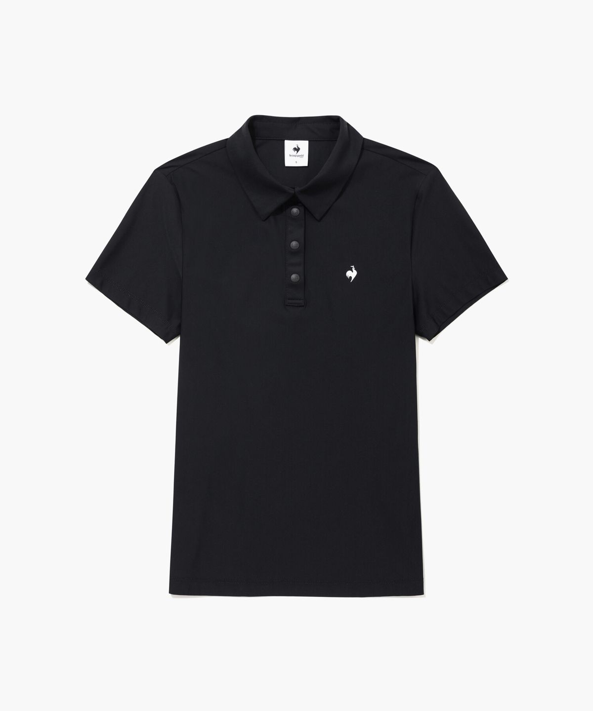 르꼬끄 골프(LECOQ GOLF) 여성 어드레스 15˚카라 티셔츠 블랙 GR122LTS21