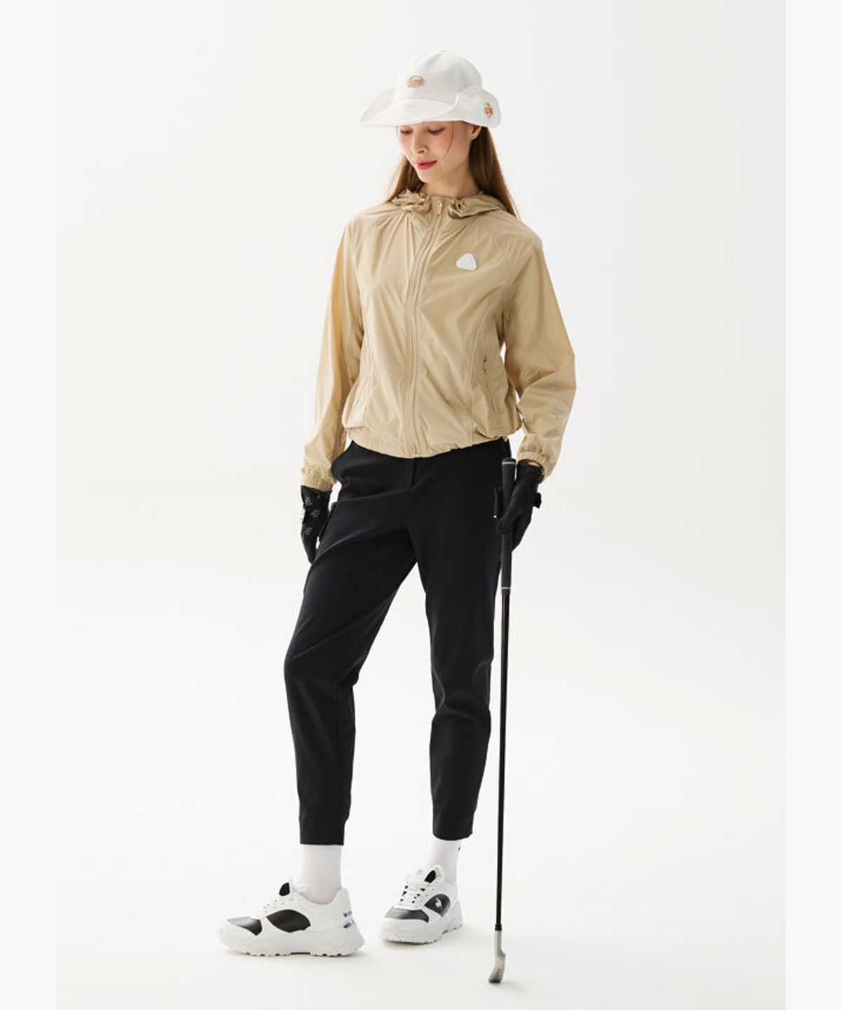 르꼬끄 골프(LECOQ GOLF) 여성 카고 조거 팬츠 블랙 GR122LPT22