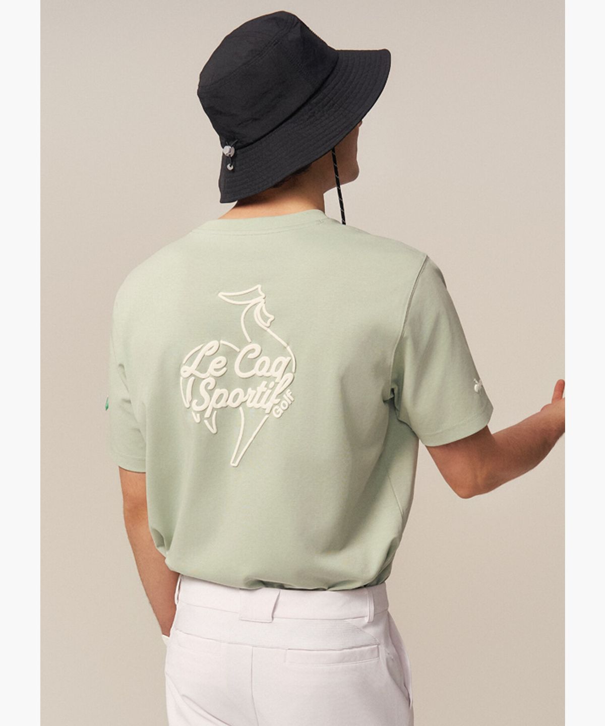 르꼬끄 골프(LECOQ GOLF) [COQ ATTI TAB] 남성 라운드넥 에센셜 티셔츠 민트 GR121MRS21