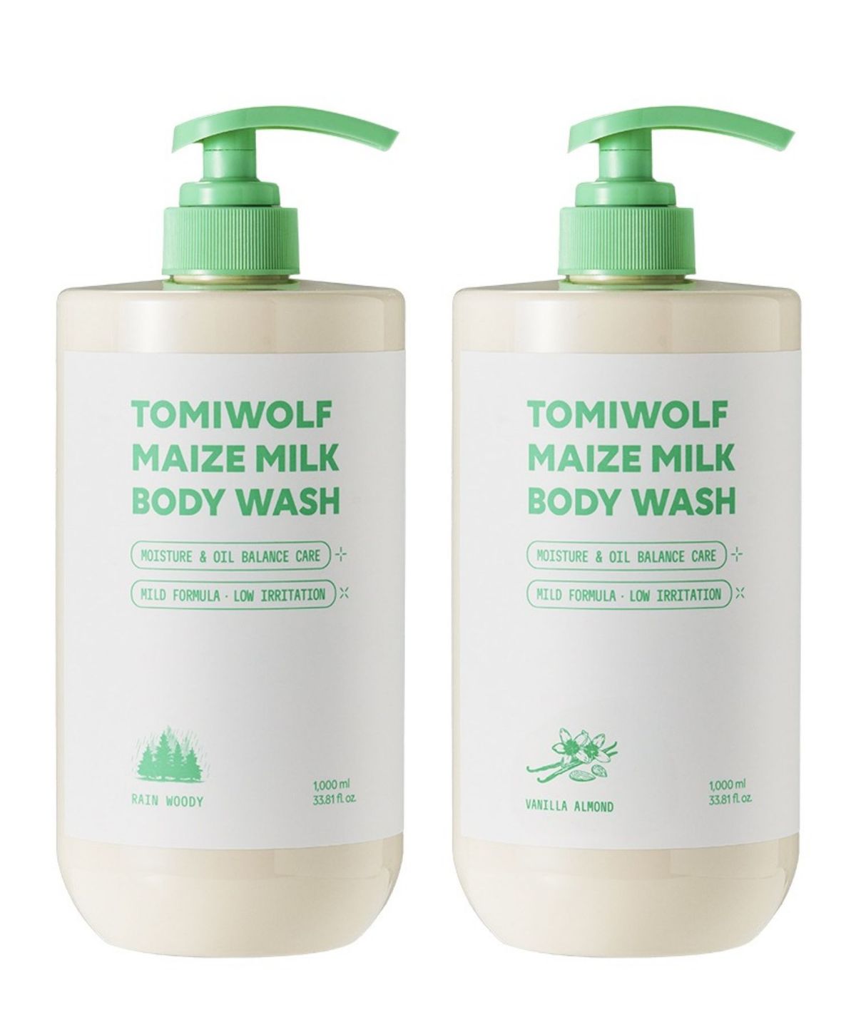 토미울프(TOMIWOLF) 메이즈 밀크 바디워시 1000ml (2종 택 1)