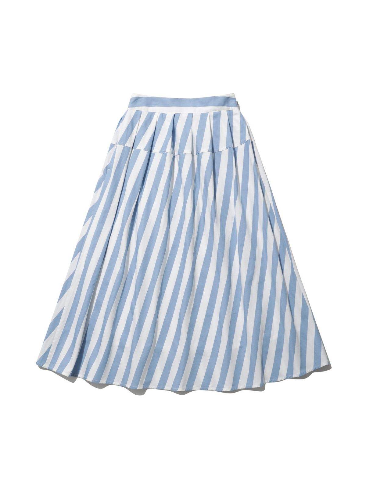 올젠(OLZEN) 여성 스트라이프 스커트_ZLG2RS2301SBL