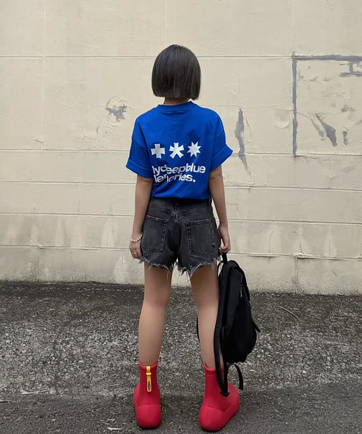 마이딥블루메모리즈(MY DEEP BLUE MEMORIES) Mm Symbol Logo T-Shirts (BLUE)