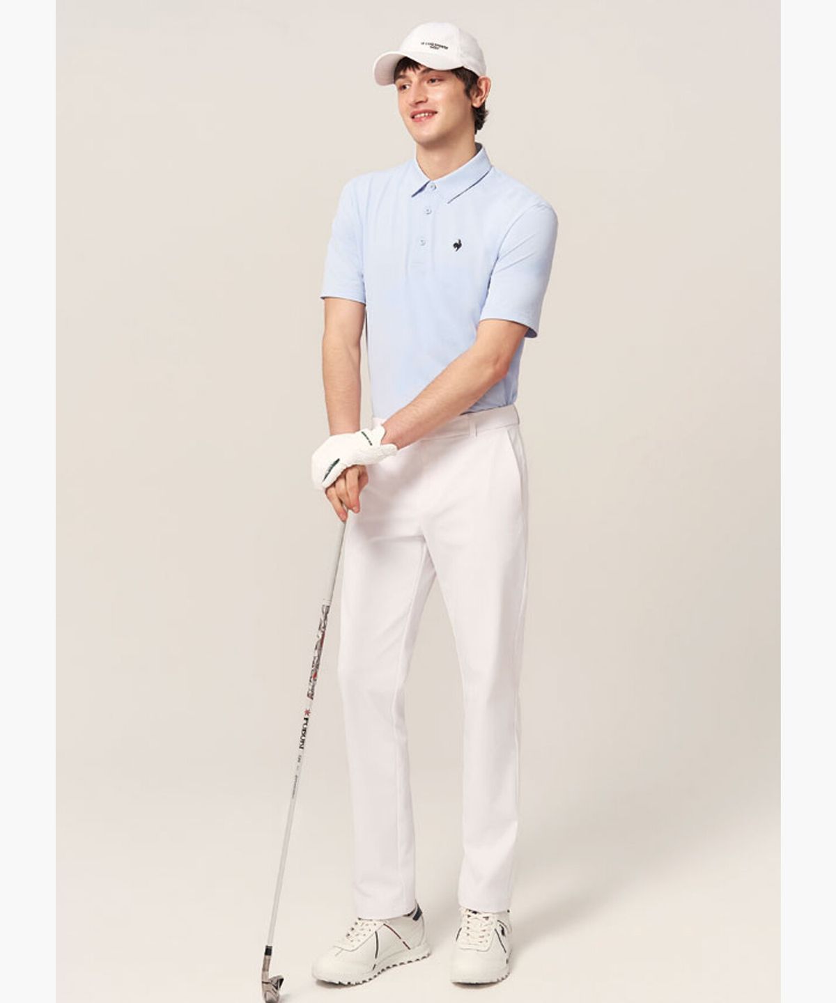 르꼬끄 골프(LECOQ GOLF) 남성 스트레치 퍼포먼스 팬츠 화이트 GR121MPT21