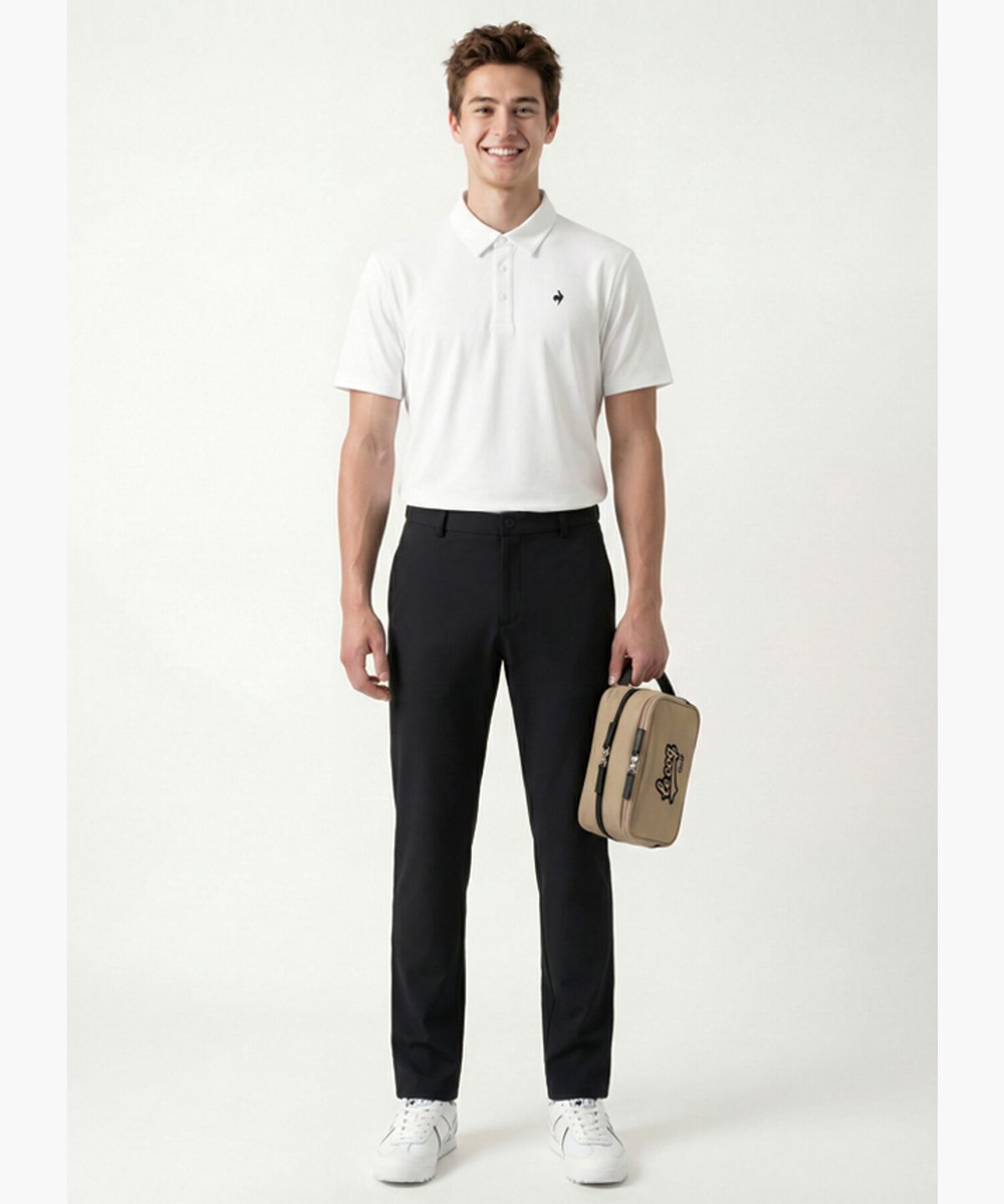 르꼬끄 골프(LECOQ GOLF) 남성 스트레치 퍼포먼스 팬츠 블랙 GR121MPT21