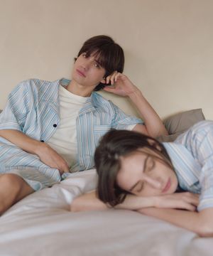 [2PACK] (uni) 클래식 페일 호리즌 반팔 파자마 셋업