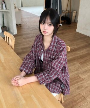 리플 빈티지 타탄 체크 셔츠