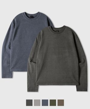 [2PACK] 보이 크롭 피그먼트 긴팔티셔츠 KJLT2683