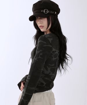 카모플라쥬 L/S 티 [다크그레이]