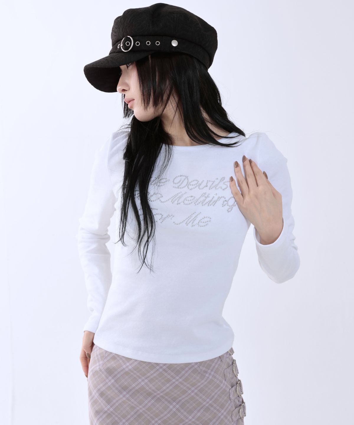러닝하이(RUNNINGHIGH) 핫픽스 레터링 L/S 티 [화이트]