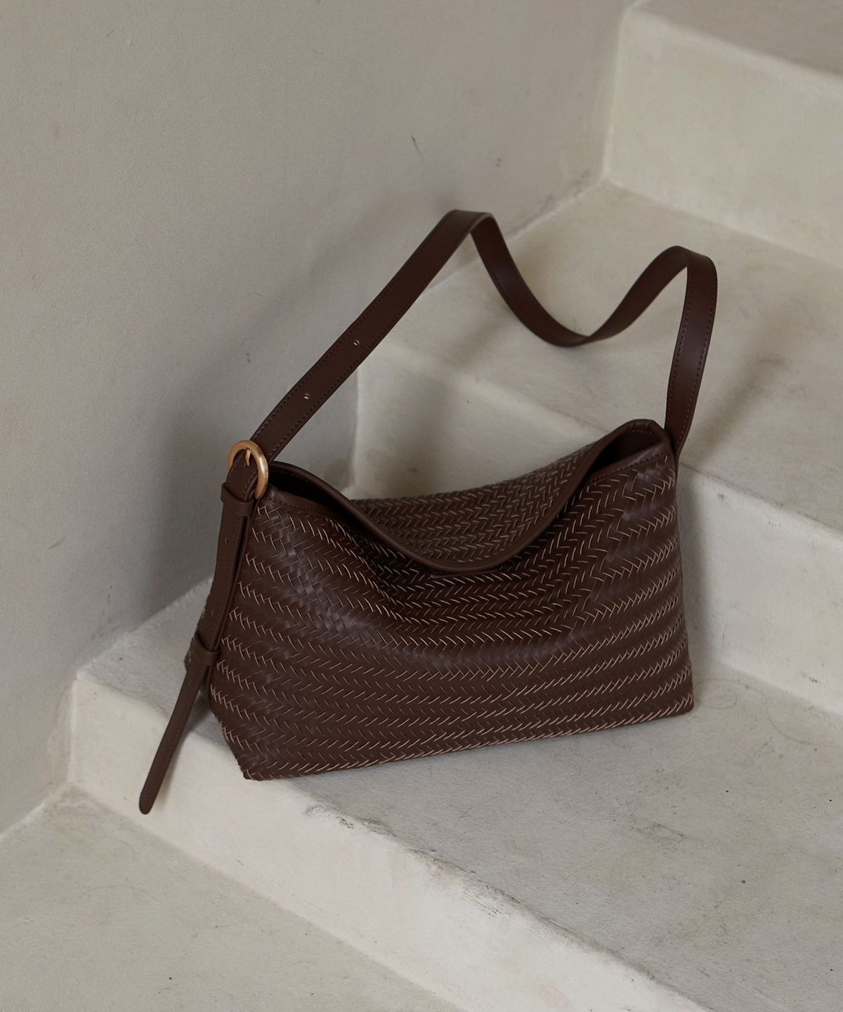 벨류엣(VALLUAT) Belvera Weaving bag_Brown