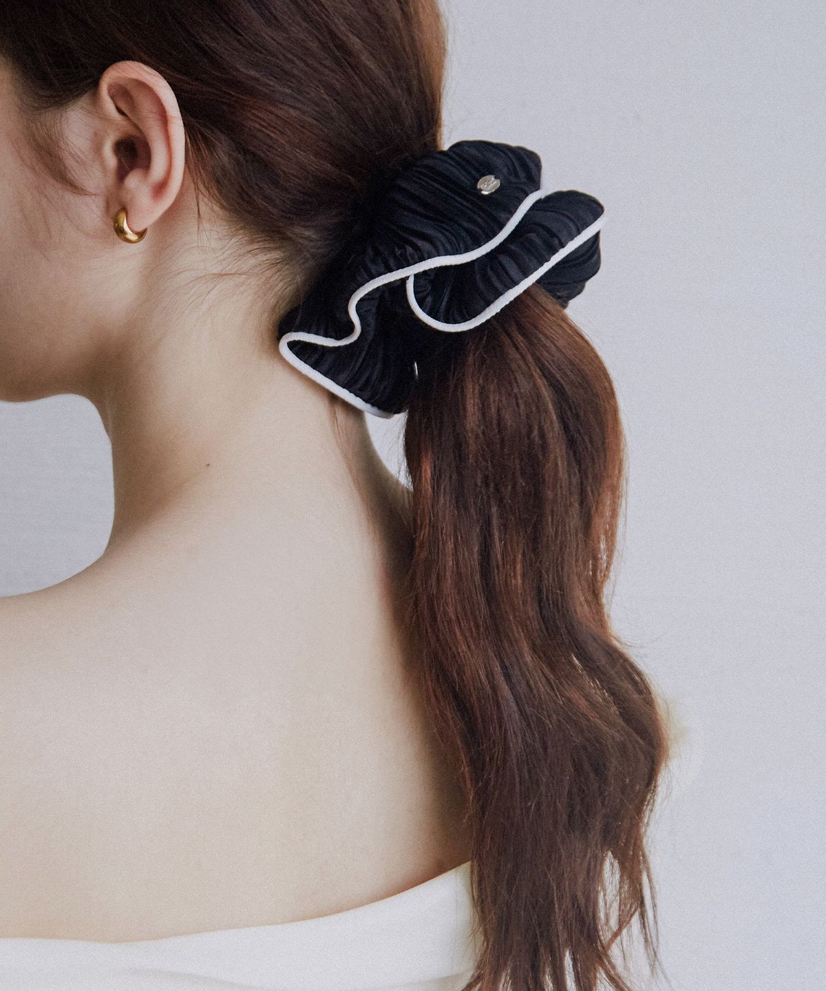 벨류엣(VALLUAT) Bella silky scrunchie_Black