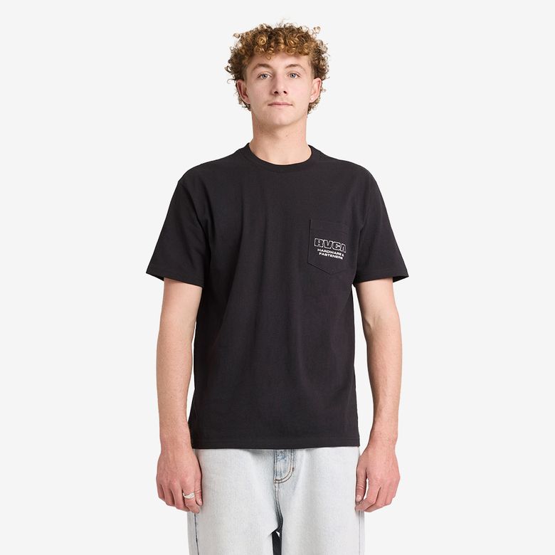 남성 FASTENERS POCKET 반팔 티셔츠 (VG11ST005BLK)