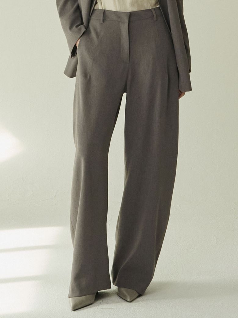 커브드 테일러링 팬츠 - 다크 그레이/ Curved Tailoring Pants - D.Gray